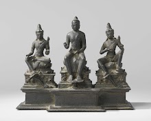 The Buddha between two bodhisattvas