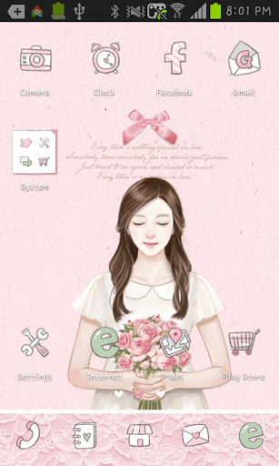 Sweetgirl go launcher theme