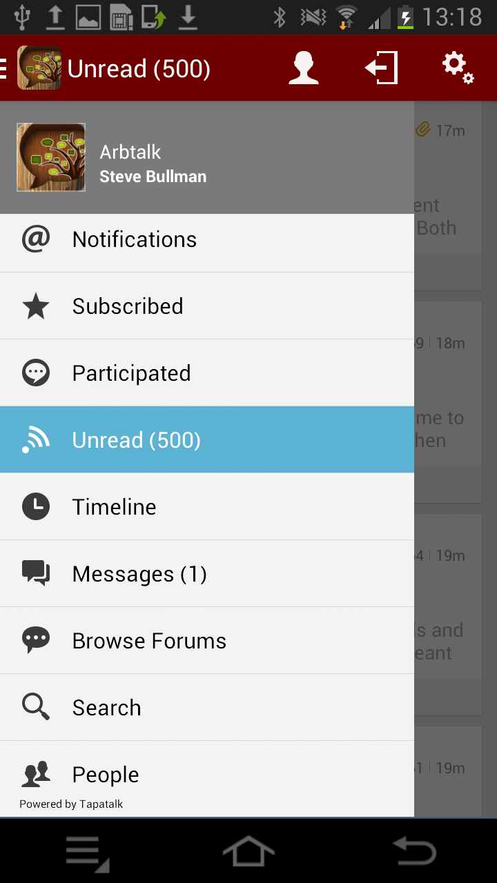 Arbtalk discussion forum Screen 2
