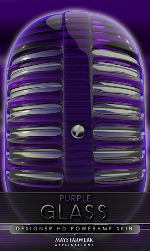 Poweramp skin purple glass