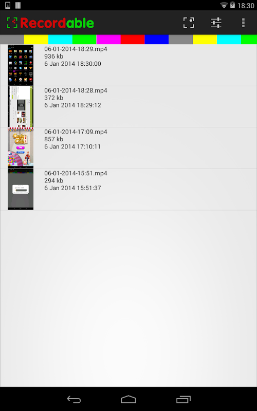Android application EASY screen recorder NO ROOT screenshort