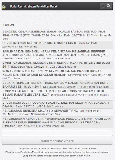 Portal Pendidikan Perak