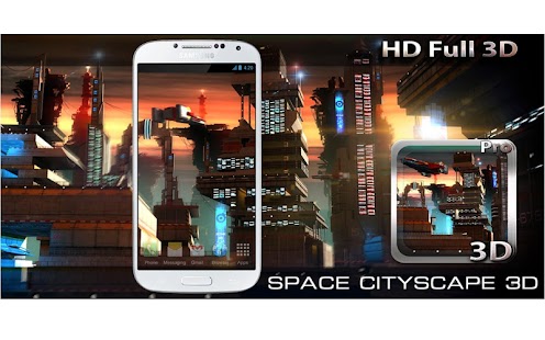Space Cityscape 3D LWP Screenshot