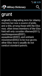 Android application Military Dictionary screenshot