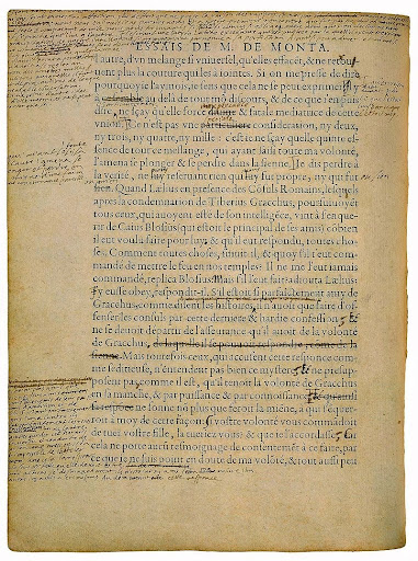 Manuscrit des Essais de Montaigne