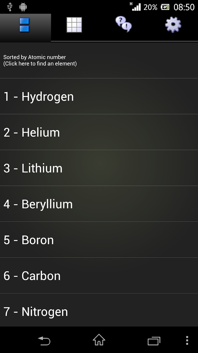 Periodic Droid - No Ads Screen 1