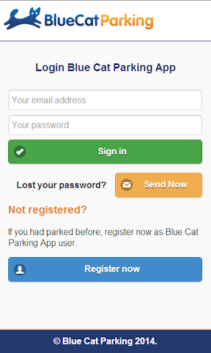 Blue Cat Parking App