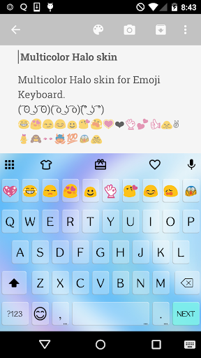Multicolor Halo Emoji Keyboard