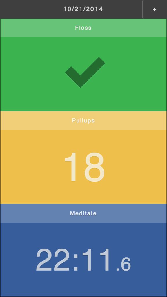 The Habit App Screen 2