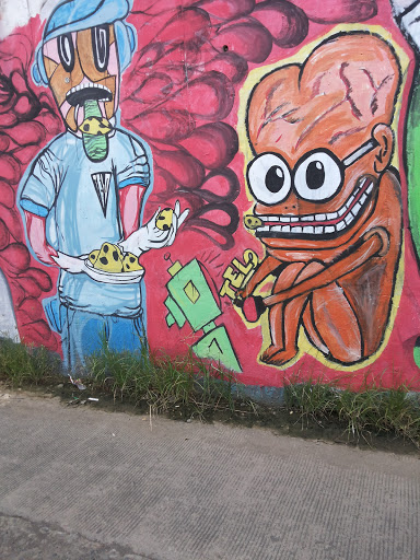 Mural Monster Orange