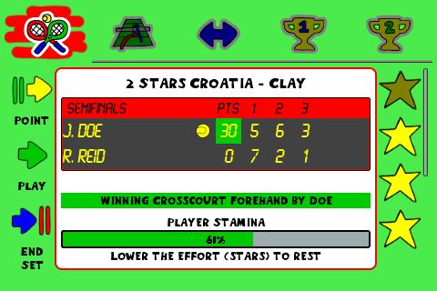 Android application Tennis Sim Manager screenshort