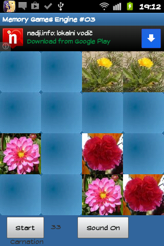 Flowers - memory game