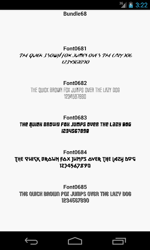 Fonts for FlipFont 68
