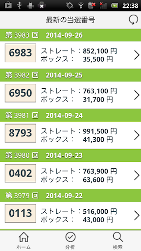 当選 番号 ナンバーズ