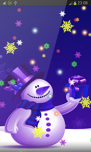 Blue and White Snowmen HD LWP