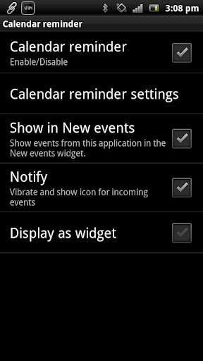 Calendar reminder Smart Extras