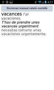 Compact Spanish<->Catalan Dict Screenshots 1