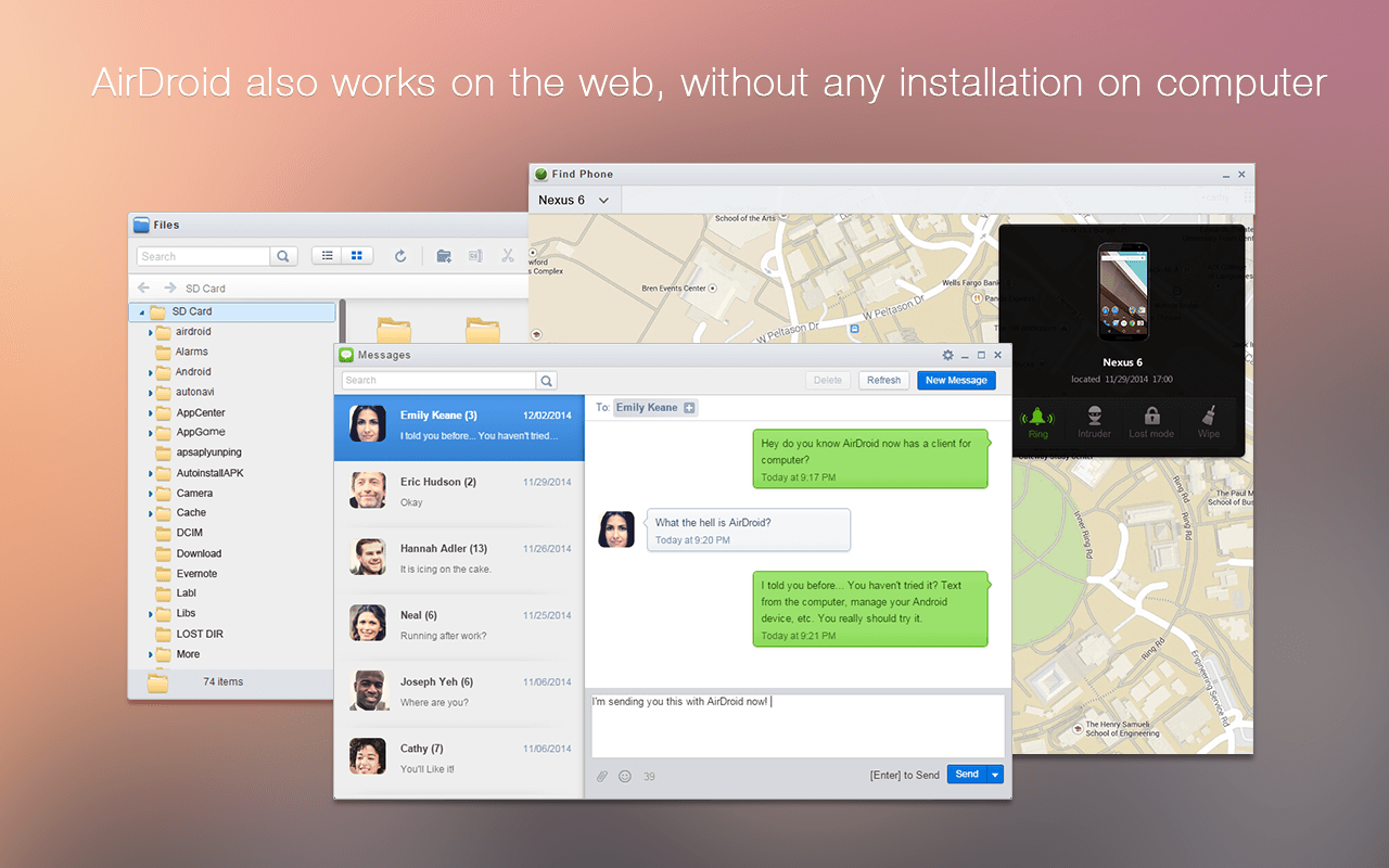 AirDroid - Android on Computer - screenshot