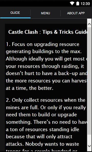 Castle C. Tips and Tricks
