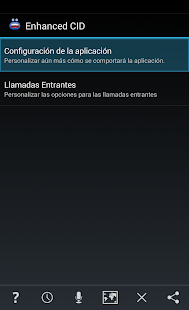 Captura de pantalla de la aplicacion Android Enhanced Caller ID+