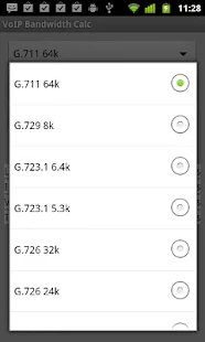 VoIP Bandwidth Calc - screenshot thumbnail