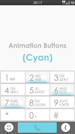 exDialer WhiteCard Cyan Theme