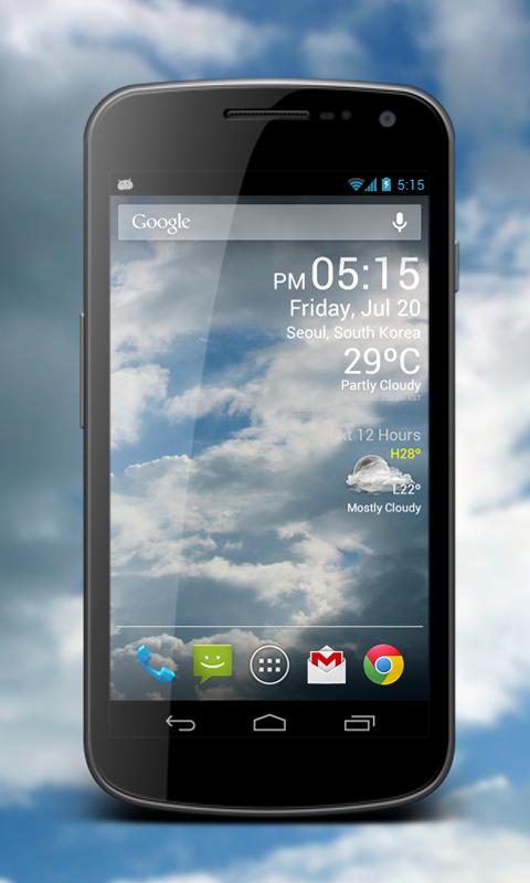 Android application Weather Clock Live screenshort