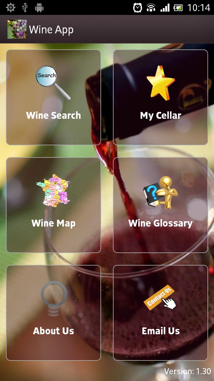 Wine App Screen 1