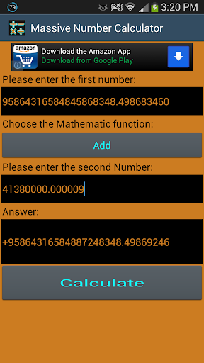 Massive Number Calculator