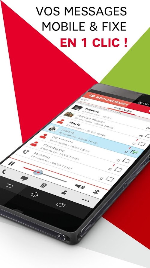 Android application SFR Répondeur + screenshort