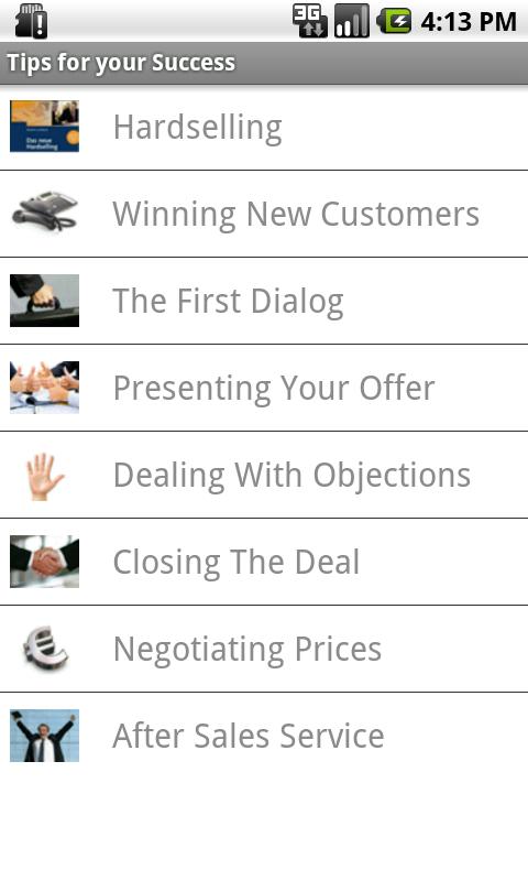 Sales Impulses Screen 3