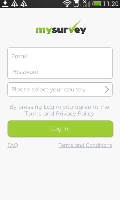    MySurvey- screenshot  