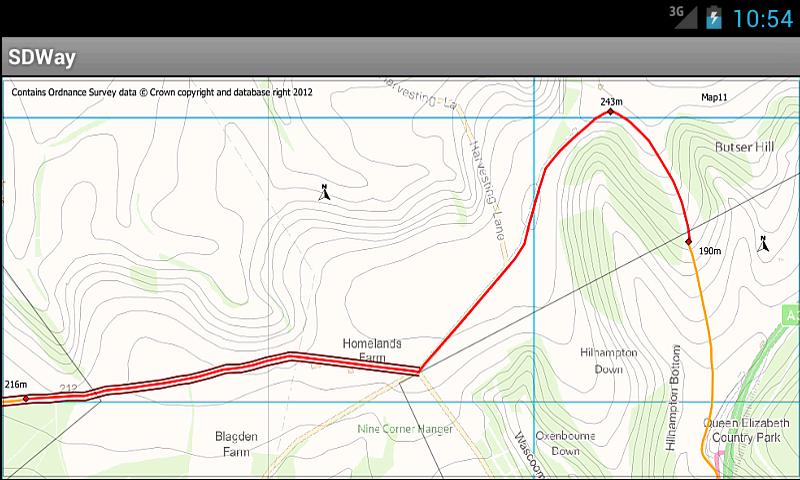 South Downs Way Map Screen 2