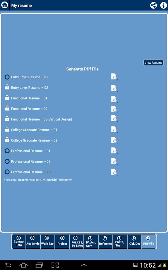 My Resume Builder CV Free Jobs Android Apps On Google Play
