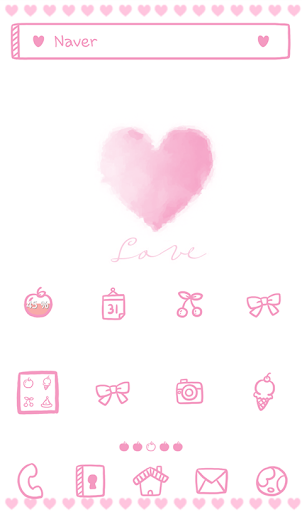 pink love dodol theme