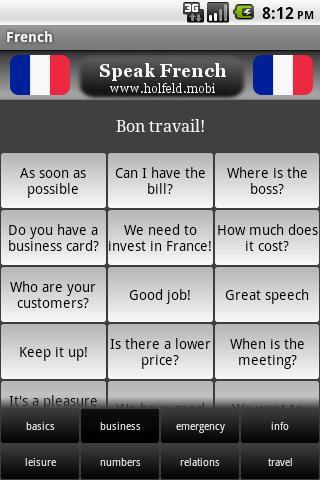 Speak French Screen 2