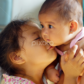 The Kiss by Cesar Cambay - Babies & Children Children Candids