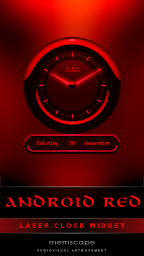 Laser Clock ANDROID RED