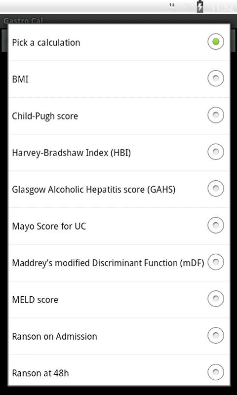 Gastro Cal Screen 1