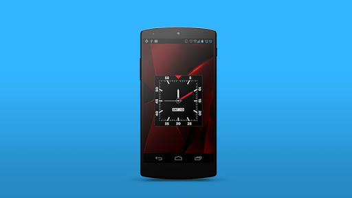 Blood Red HD Analog Clock LWP