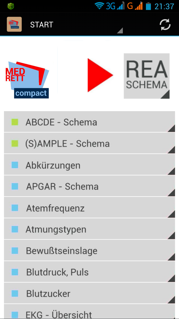 Android application MedRett compact screenshort