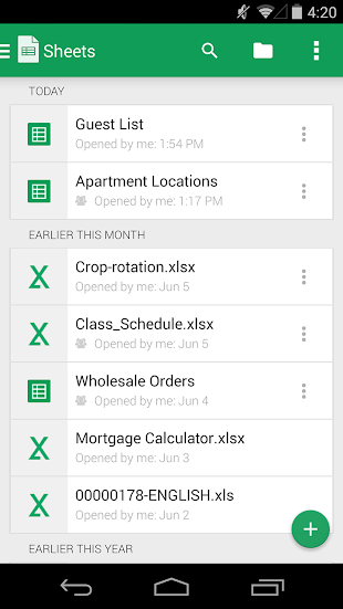  Google Sheets- screenshot thumbnail 