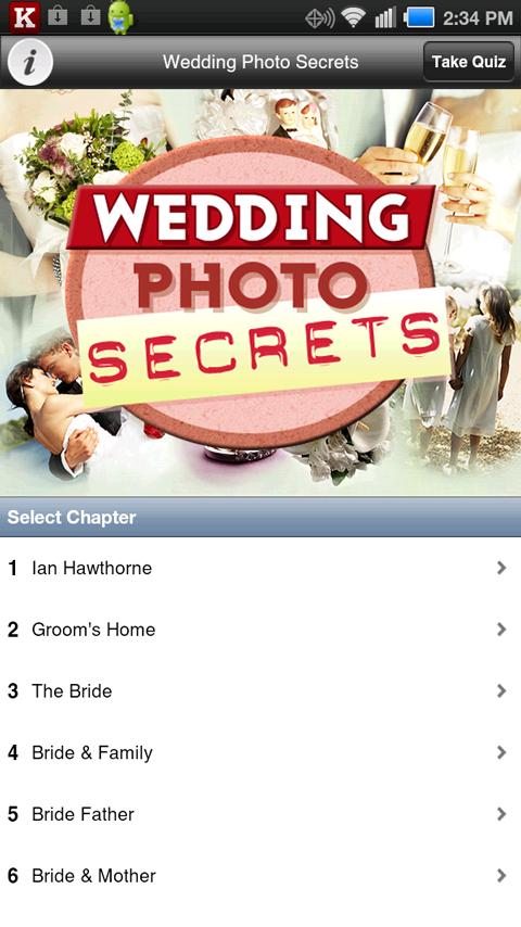 Android application Wedding Photo Secrets screenshort