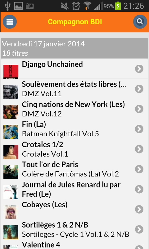 Bande Dessinée Info Screen 2