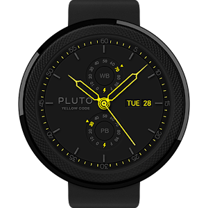 Yellow Code watchface by Pluto logo