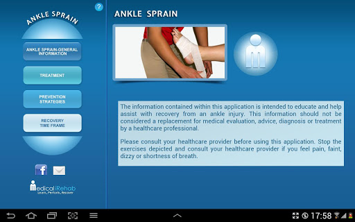 Ankle Sprain Tablet App