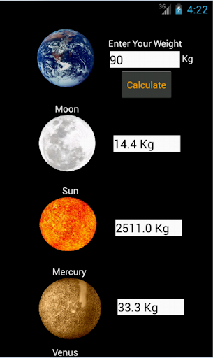 Your Weight on Planets