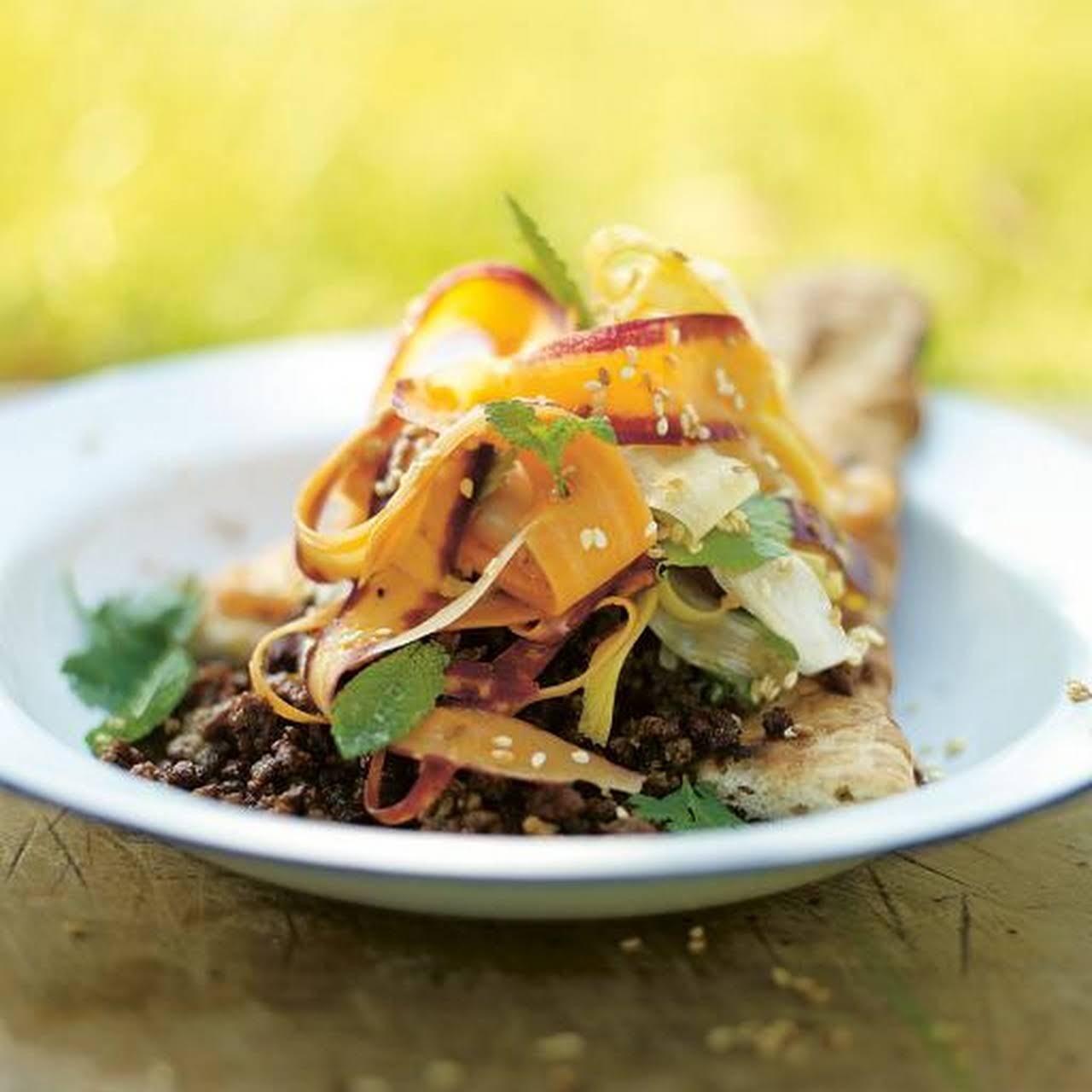 Salmon Burgers with Spicy Carrot Cucumber Slaw - Vikalinka