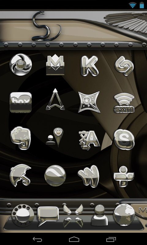 Next Launcher Theme Beige Screen 2