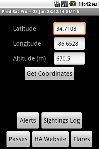 Android application PrediSat Pro screenshort